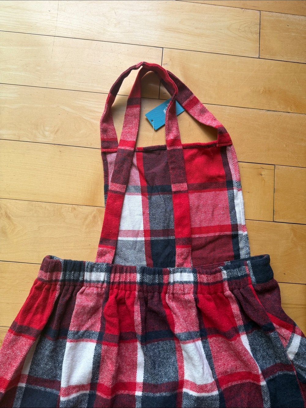 NWT Cupshe Red Plaid Overall Mini Dress With Square Neck Size Large - Picture 9 of 16